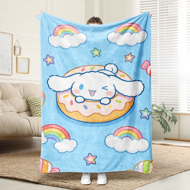 Christmas Throw Blanket - Sanrio Blanket Cute Cinnamoroll Donut Plush