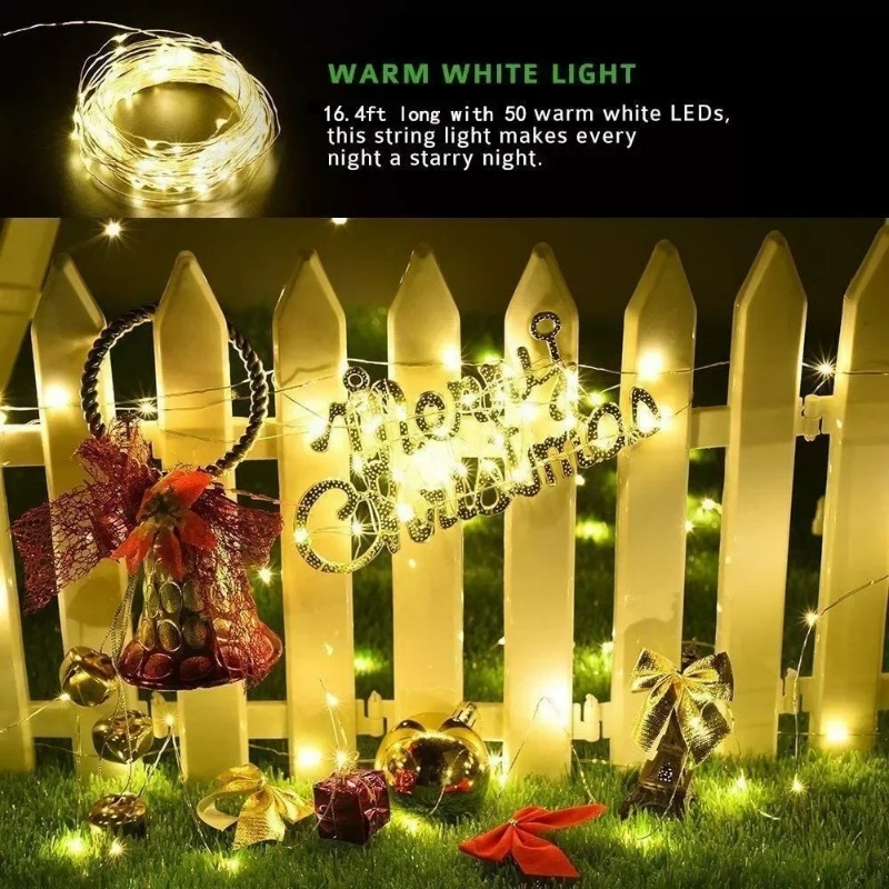 Led Fairy String Lights - 1pc Outdoor Solar String Light LED