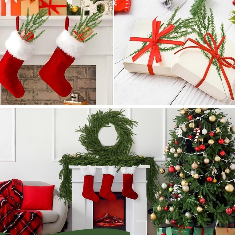 10PCS Christmas Artificial Nor - Christmas Wreath Fake review and price