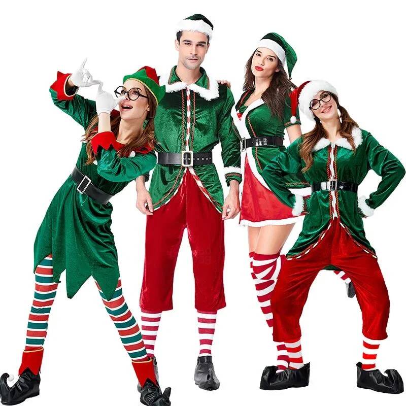 Santa Claus Cosplay Costume Ch - Elf Costume Christmas review and price