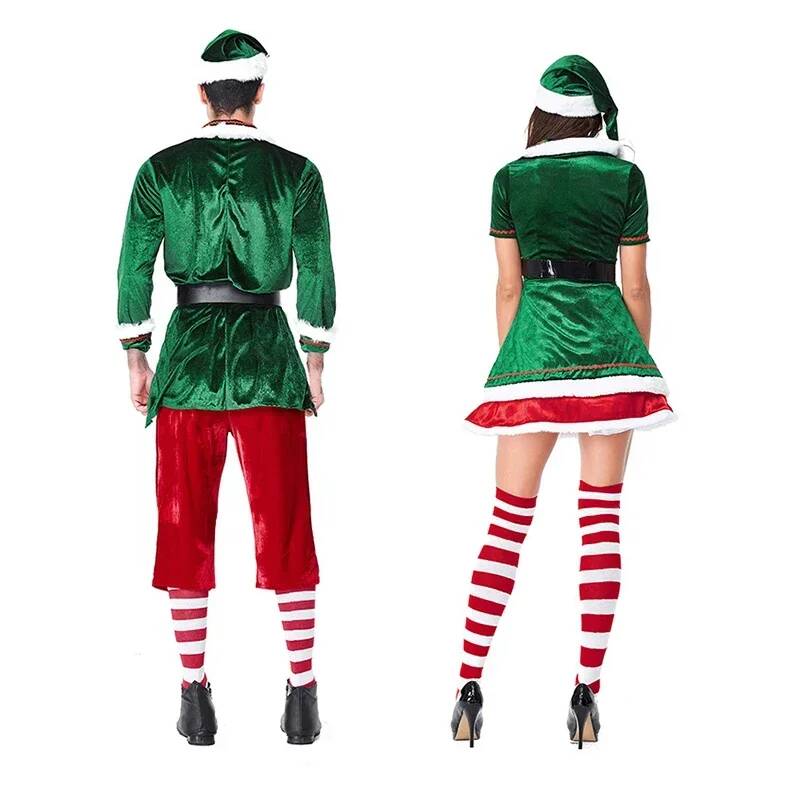Santa Claus Cosplay Costume Ch - Elf Costume Christmas review and price