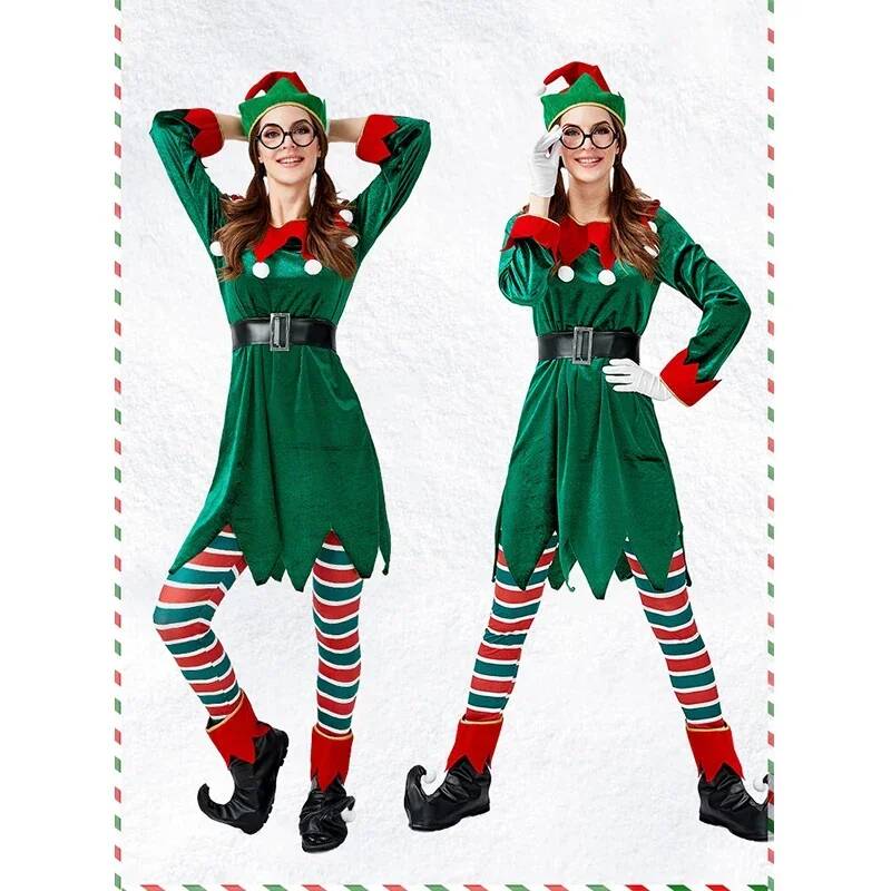 Santa Claus Cosplay Costume Ch - Elf Costume Christmas review and price