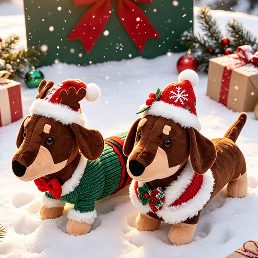 Dachshund Christmas Plush Toy  - Santa Hat Plush review and price