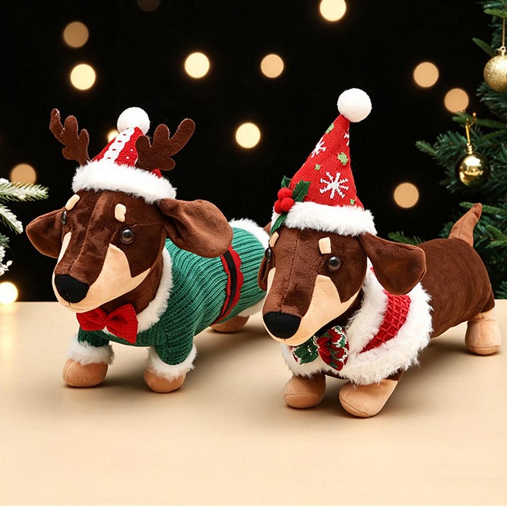 Dachshund Christmas Plush Toy  - Santa Hat Plush review and price