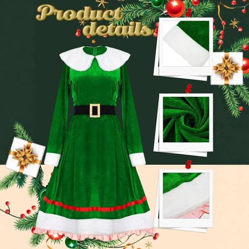 Women Christmas Elf Costume Se - Elf Costume Christmas review and price