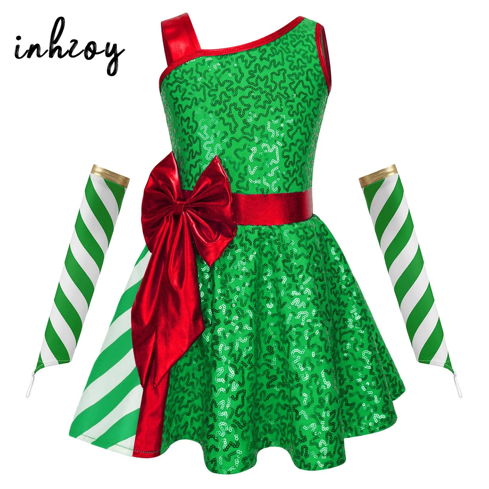 Kids Girls Sequins Christmas L - Elf Costume Christmas review and price