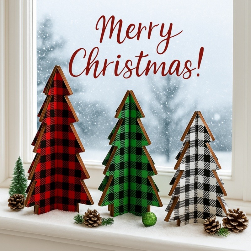 3 Pieces Christmas Decor Plaid - Christmas Throw Blanket review and price