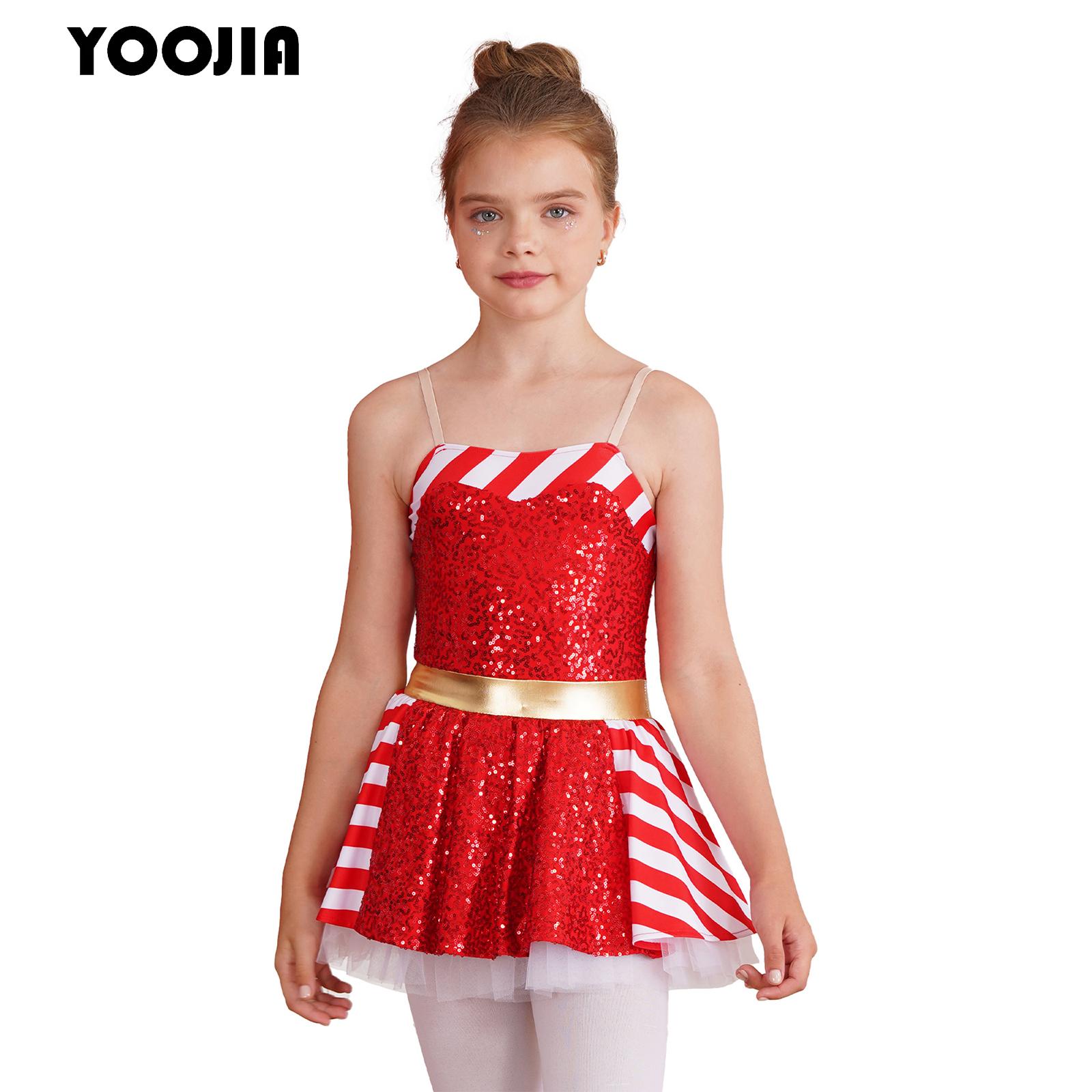 Kid Girls Sequins Christmas Da - Elf Costume Christmas review and price